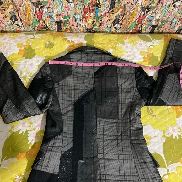 BCBGMAXAZRIA Runway Patchwork Pant Suit Size 2 - Picture 8 of 16